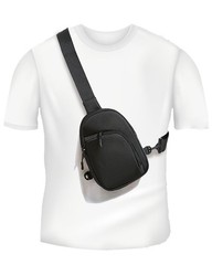 Black Small Crossbody Travel Sling Bag Waterproof Chest Phone Purse Mini