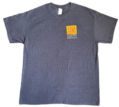 Gildan Men L Heavy Cotton Blend T-Shirt Gray Respect Honesty Imago Dei School