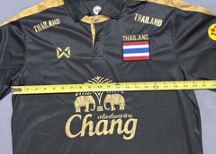 Thailand Soccer Polo Jersey Men’s XL Black Gold Warrix Chang Coca Cola NWT