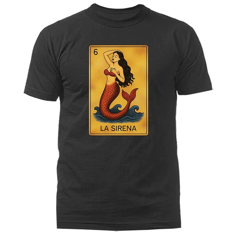 LA SIRENA MEXICAN LOTERIA CARD GRAPHIC T-SHIRT