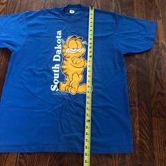 Vintage 1978 Garfield x South Dakota Velva Sheen X Large Vacation Souvenir