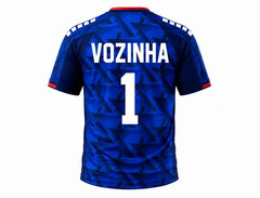 Cape Verde Blue Soccer Jersey Vozinha #1 Personalized Name Number Football Gift