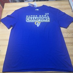 Los Angeles Rams Mens Super Bowl LVI Champions 2021-2022 T-Shirt Fanatics S-XL