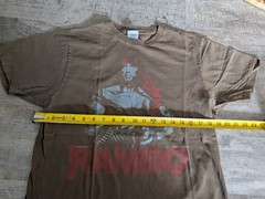 Vintage Y2K Rambo Tee Shirt Sz Large Bay Island Sportswear Tag Army Green