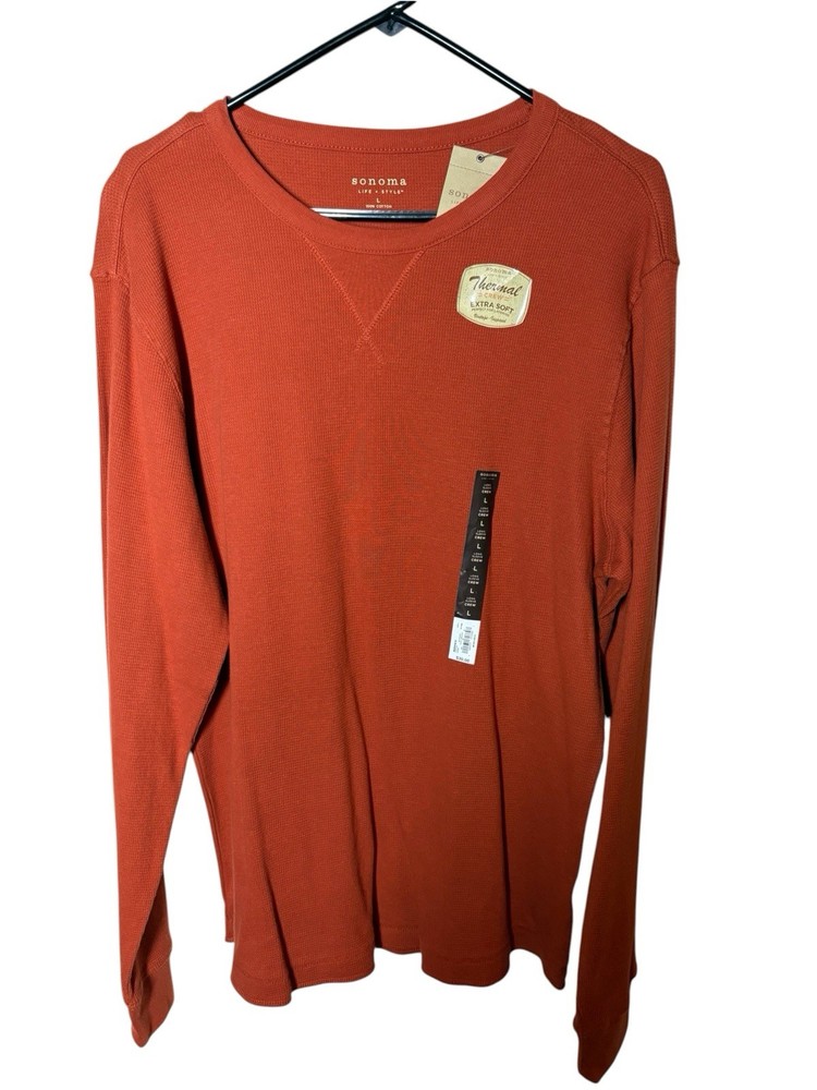 {NWT} Men’s SONOMA Extra Soft Thermal Orange Large