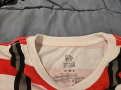 Where’s Waldo Cosplay Costume Striped Tee T-Shirt Red White Adult Medium