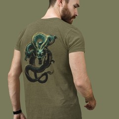 Green Dragon Unisex t-shirt – Japanese-inspired dragon – image on shirt back