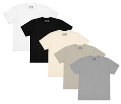 Men’s Plus Size 5 Pack T‑Shirts Crew Neck 100% Cotton Plain Tees 2XL‑6XL