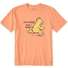 Life Is Good SS Shirt Crusher Tee WINNIE THE POOH PLAY NAKED Chest43in Mens M