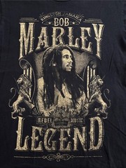 Bob Marley Legend Graphic Tee Black Reggae Music Shirt Medium