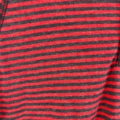 Faherty Mens Cloud Long Sleeve Henley Red Blue Cumberland Stripe Pima Cotton S