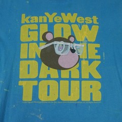 Kanye West Glow In The Dark Tour Shirt Mens Small Blue Takashi Murakami 2009 Tee