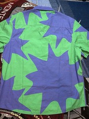 Billionaire Boys Club Shirt Mercury SS Woven Green Blue Button Down Large BBC