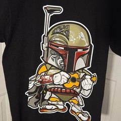 Shaka Active Men’s S Black Star Wars Boba Fett Graphic Crew T-Shirt Size S 64