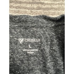 Cremieux T-Shirt Mens L Grey Heathered Long Sleeve Crew Neck Cotton Stretch Logo