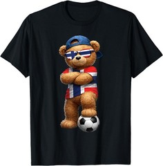 Norwegian Flag Teddy Player Sports Outfit for Norway Kid Adult Coton T-Shirt