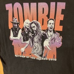 Rob Zombie Double Sided Concert Shirt Black Xl 2016 23 X27 Tag Gone