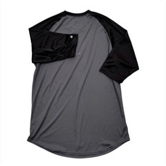 Badger Sport Minnesota Vikings 3/4 Sleeve Shirt Mens Medium Gray Black Tee