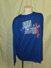 NWT – Men’s State Of Mine Louisiana Long Sleeve Tee Size XL Blue Graphic T Shirt