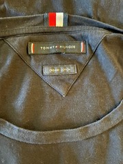 Tommy Hilfiger Men’s Organic Cotton Navy Blue Red White Sz Large T Shirt Logo