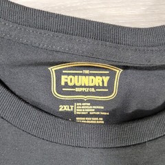 The Foundry Supply Co. Adult Men’s T-Shirt 2XL Black Work Harder New
