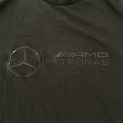 Mercedes Benz Tshirt men MEDIUM AMG PETRONAS FORMULA ONE TEAM Black/ Black LOGO