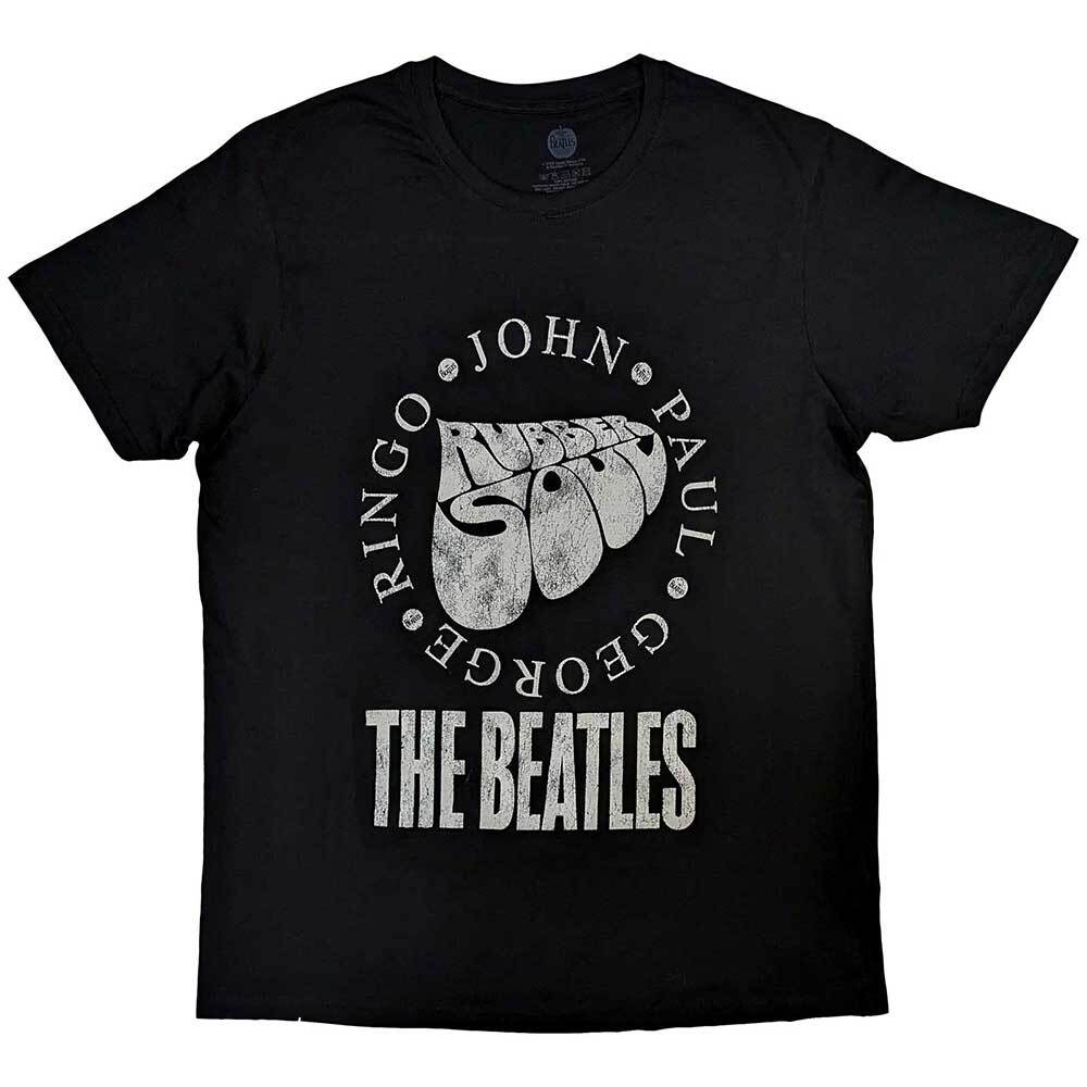 The Beatles Rubber Soul Names T-Shirt Black New