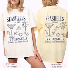 Beach Bachelorette Party Shirt Custom Location Bridal Party Tee