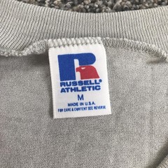 Vintage Russell Athletic Shirt Mens M Heather Gray V Neck Blank Basic Tee