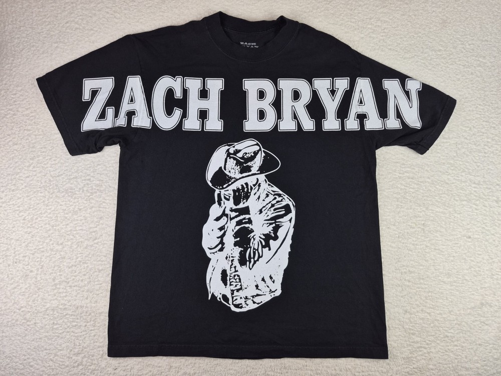 Zach Bryan Burn Burn Burn Tour Shirt Medium Black Concert Promo Merch Size Large