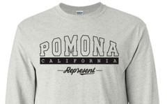 Pomona California State T-Shirt Long Sleeve Graphic Tees Unisex apparel Design