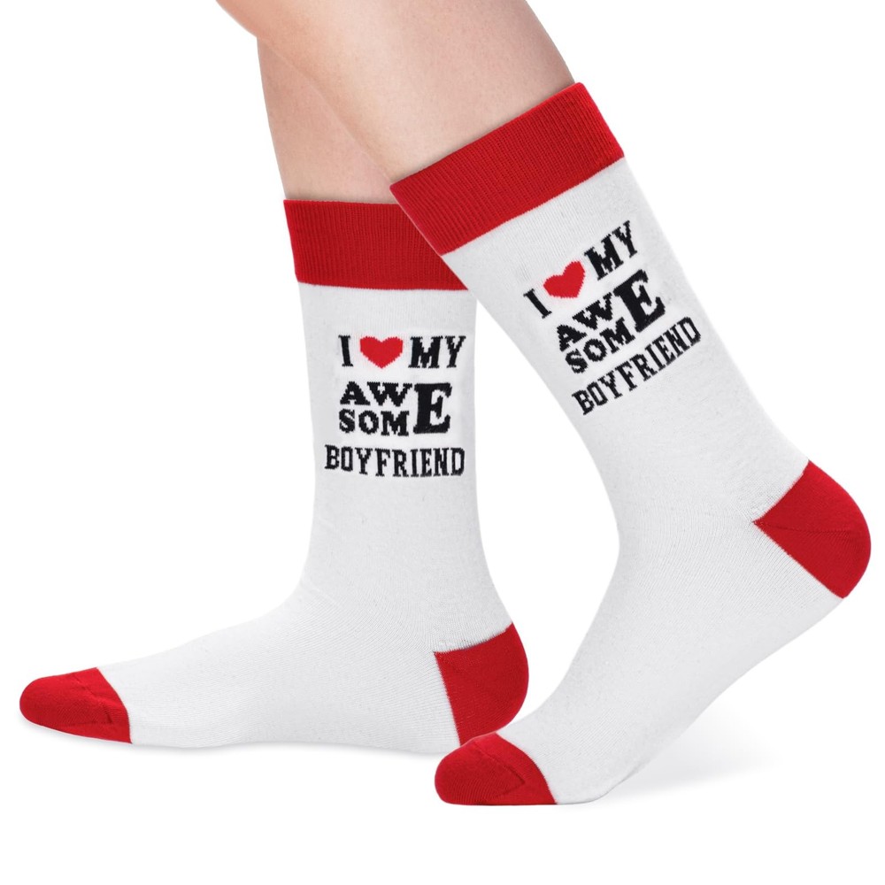 Couples Socks, I Love My Psychotic Girlfriend, Boyfriend Gift, Valentines
