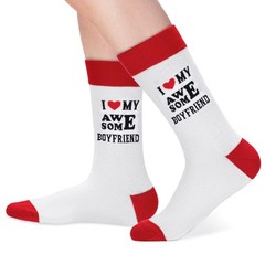 Couples Socks, I Love My Psychotic Girlfriend, Boyfriend Gift, Valentines