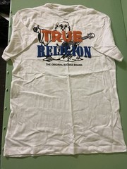$59 TRUE RELIGION Men’s White Puff Buddha Graphic Print T-Shirt Size small NWT