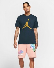 Nike Air Jordan Jumpman Logo Mens T-Shirt Green Multi Size Sportswear Top