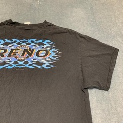 Vintage Reno Nevada 2005 Flames T-Shirt Adult XL Black Cotton Delta Pro Weight