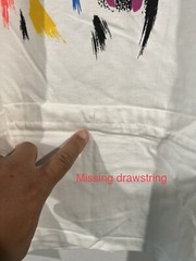 VTG Aerodynamics Dance Single Stitch Art Tee Drawstring Shirt White One Size