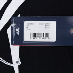 Reebok Men Practice Logo Sneaker Graphic T-Shirt Black Size M