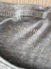 Marine Layer Mens Large Shirt Grey Slub Knit Crew Neck Short Sleeve Lightweight