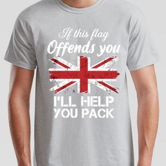 If This Flag Offends You Unisex T Shirt I’ll Help You Pack UK Union Jack