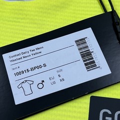 Gore Wear Mens Contest Daily Tee Washed Neon Yellow Breathable Dry Gore-Tex GTX