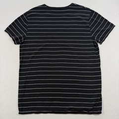 Vince Shirt Mens XL Black White Striped Cotton Modal Crewneck Short Sleeve Tee