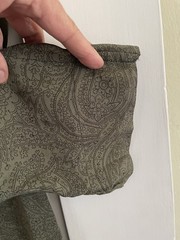 Henry Duarte Olive Ombre Paisley Shirt Pearl Butts Bell Sleeves Y2K 2000sUSA M
