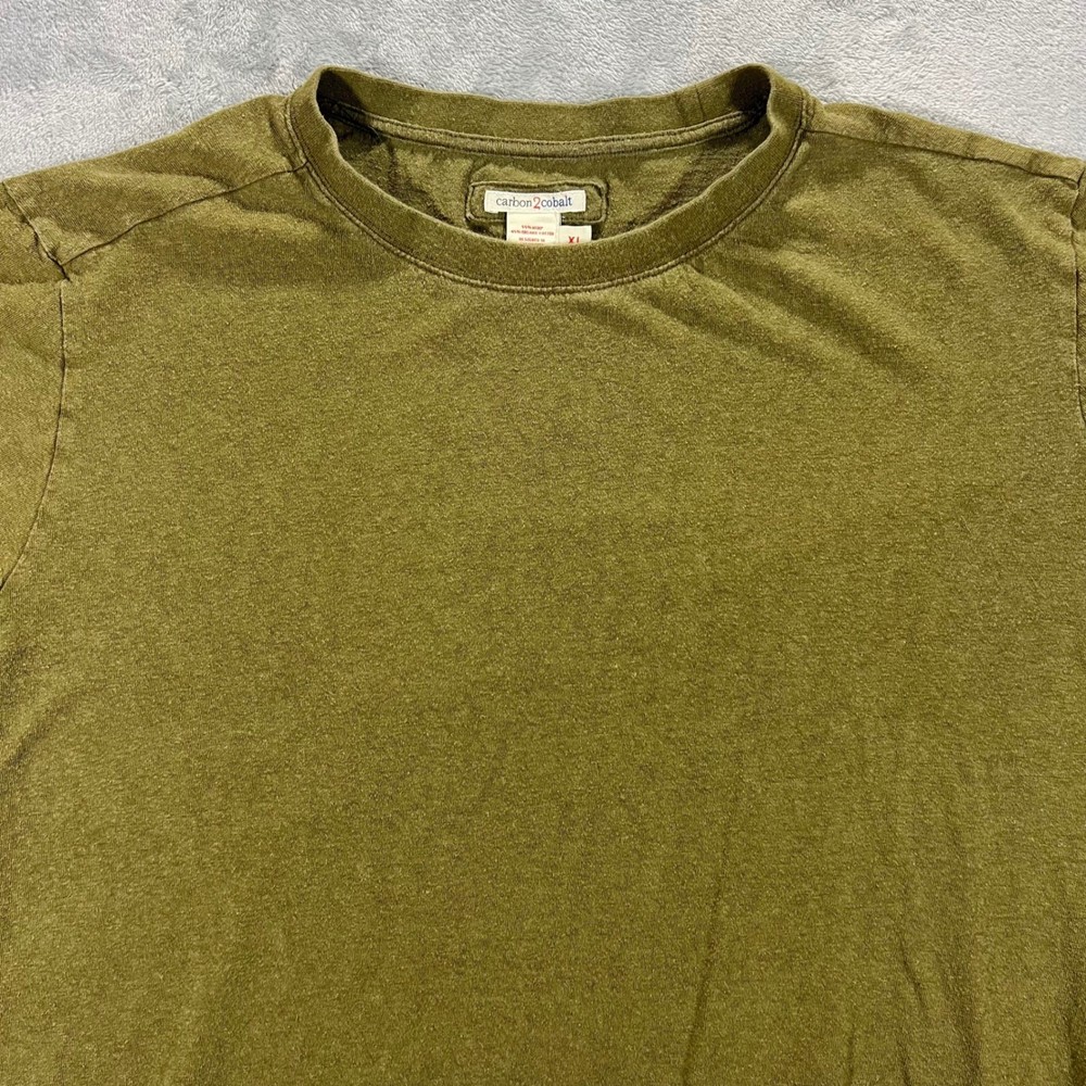 Carbon2Cobalt T Shirt Mens XL Olive Green Hemp Organic Cotton Casual Comfy Eco