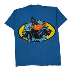 Single Stitch Looney Tunes Changes Cartoon T-Shirt – Large Blue Cotton