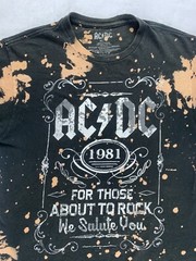 AC/DC T Shirt For Those About To Rock British Tour ’81 black size Medium Mens