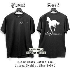 Deftones, White Pony Unisex Black T-Shirt Double-Sided Print S to 5XL