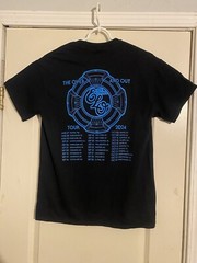 Jeff Lynne’s Unisex L ELO 2024 The Over and Out Tour Black Concert Shirt