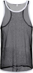Mens Undershirt Sexy Mesh Vest Breathable Soft See Through Sleeveless Tank Tops