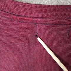 Claiborne Shirt Mens XL Burgundy Striped Crew Neck Modal Blend Short Sleeve